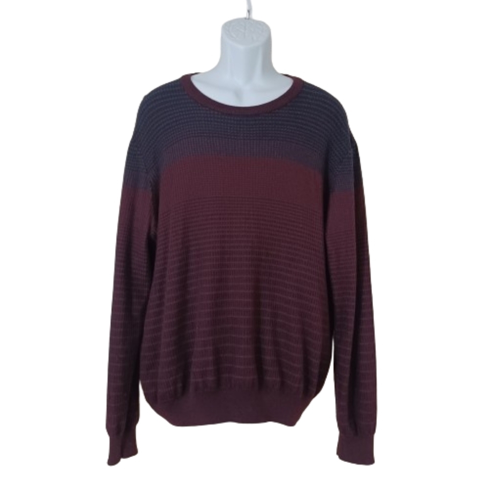 Perry Ellis Men's Colorblock Space-Dye Crewneck Sweater